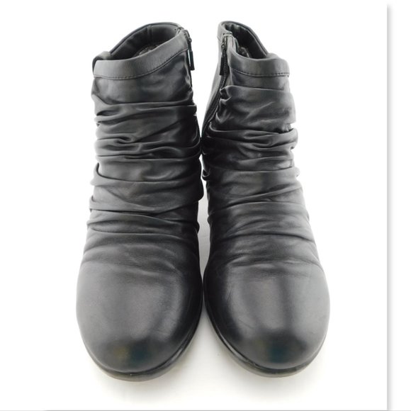 DANSKO Black Leather Pleated Button Ankle Boots 41 - Picture 2 of 7
